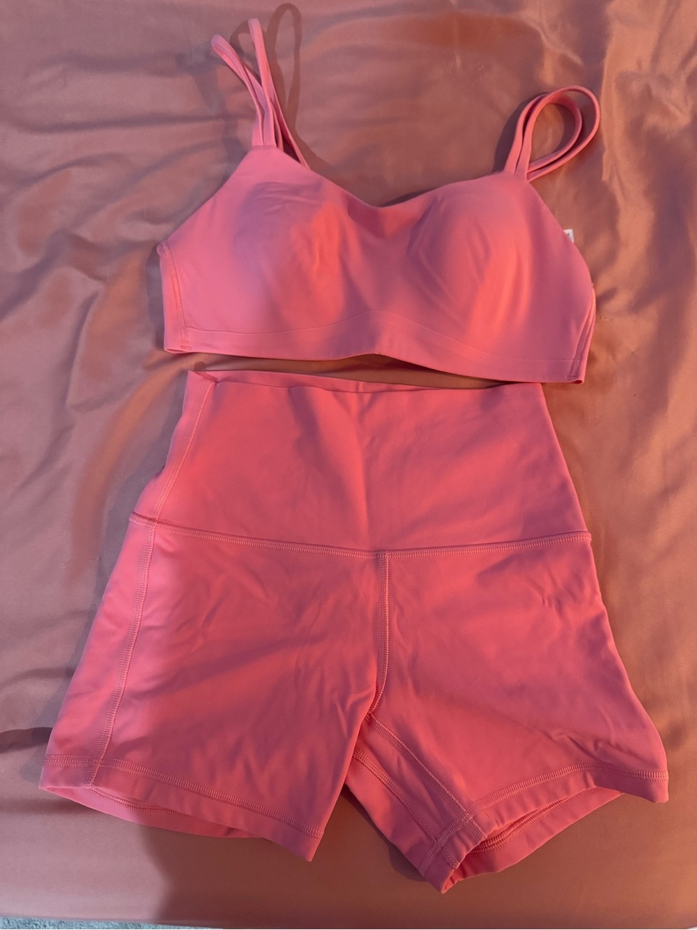 Lululemon Like a Cloud Bra & Align Shorts Set - Sakura Pink